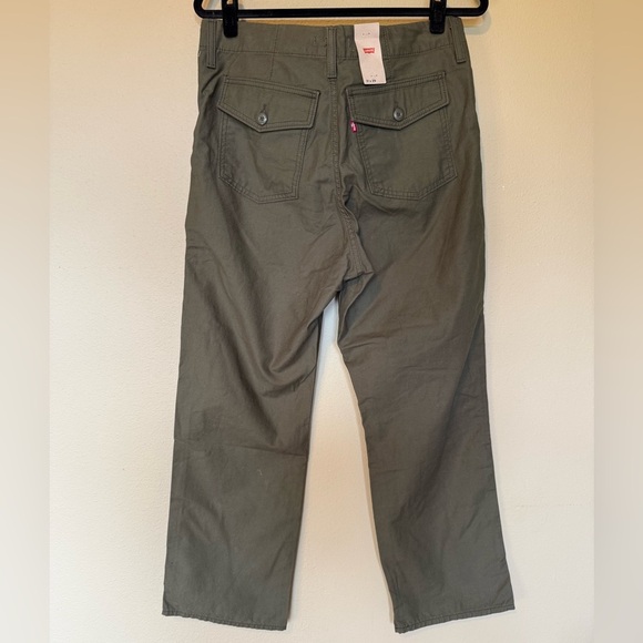Levis Ribcage Straight Olive Green Cargo Pant NWT Size 31 - Picture 3 of 8